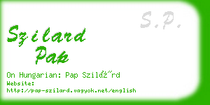 szilard pap business card